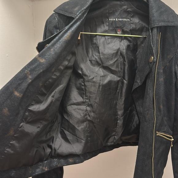 Rock & Republic cropped biker style jacket - Picture 7 of 8